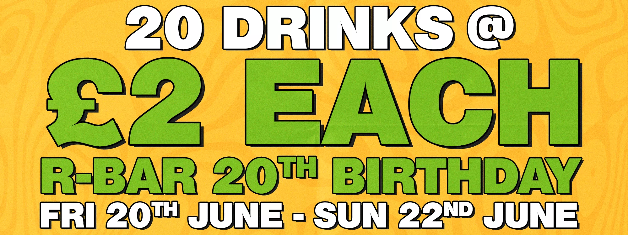 R-Bar 20th Birthday Banner R-Bar 20th Birthday Banner